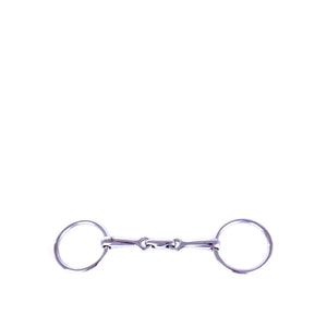 Filet à anneaux double brisure poney BR 14 mm 11,5 cm