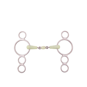 Filet réglable 4 anneaux double brisure BR Apple Mouth 18 mm 11,5 cm