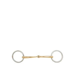 Mors de filet de bride simple brisure BR Soft Contact 10 mm à anneaux