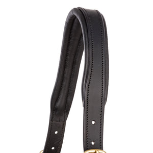 Licol en cuir souple Cinta — Noir/noir, vue 4