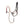 Licol en corde Cavo avec longe — Noir/baie-beige