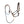 Licol en corde Cavo avec longe — Marron/turquoise