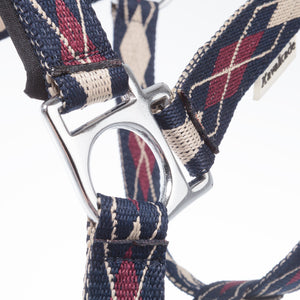 Licol Classic Raute motif losanges — Bleu marine/beige-bordeaux, vue 3