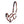 Licol Classic Raute motif losanges — Marron/beige-orange