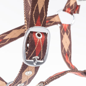 Licol Classic Raute motif losanges — Marron/beige-orange, vue 3