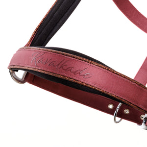 Licol satin Graceful liseré pailleté — Mauve/bordeaux, vue 2