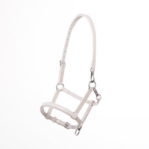 Licol poulain et yearling en cuir rembourré — Blanc/argenté