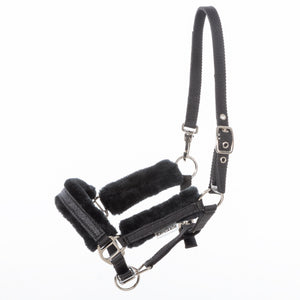 Licol poulain Foal Star fourrure synthétique — Noir