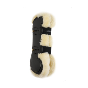 Guêtres à coque rigide Compete 'n Wool, fourrure synthétique, noir/beige
