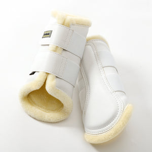 Guêtres Anatomic en synthétique doublé polaire teddy, blanc/beige