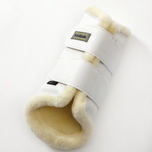Guêtres Anatomic en synthétique doublé polaire teddy, blanc/beige