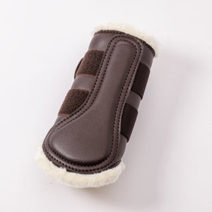 Guêtres Anatomic en synthétique doublé polaire teddy, marron/beige