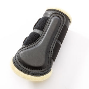 Guêtres Anatomic en synthétique doublé polaire teddy, noir/beige