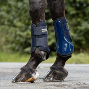 Guêtres Anatomic Star, mesh verni à passepoil pailleté, bleu marine