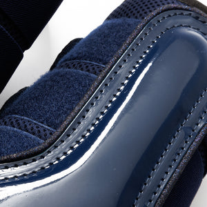Guêtres Anatomic Star, mesh verni à passepoil pailleté, bleu marine
