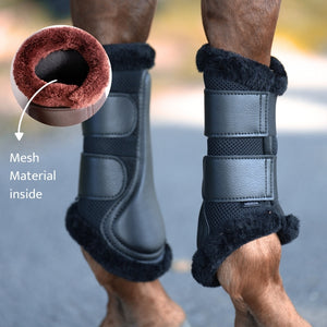 Guêtres Anatomic Mesh à bord fourrure, noir