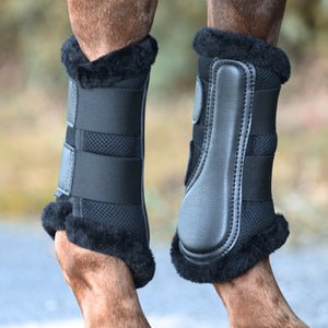 Guêtres Anatomic Mesh à bord fourrure, noir