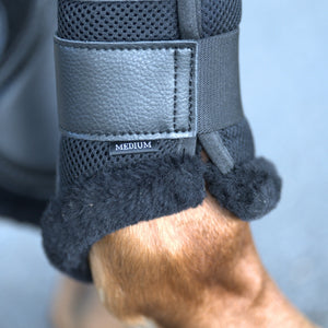 Guêtres Anatomic Mesh à bord fourrure, noir