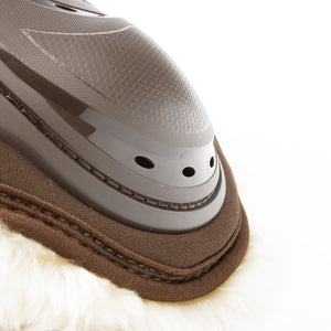Protège-boulets à coque rigide Compete 'n Wool, fourrure synthétique, marron