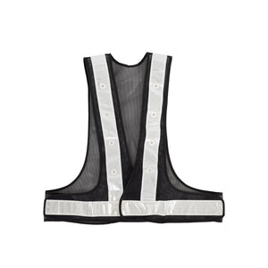 Gilet de sécurité réfléchissant à LED BR - noir-argent