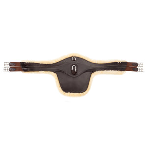 Sangle à protège-crampons Excellence Kavalkade peau lainée — Marron/marron
