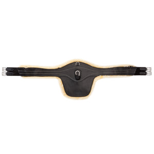 Sangle à protège-crampons Excellence Kavalkade peau lainée — Noir/noir