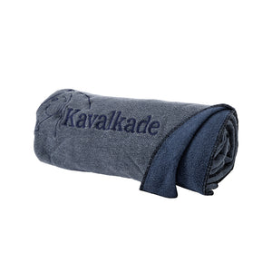 Plaid Kavalkade doublé polaire, bleu marine/blanc-gris