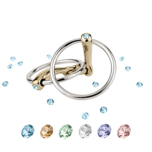 Filet 2 anneaux double brisure Sprenger Dynamic RS Shine Bright - Aquamarine