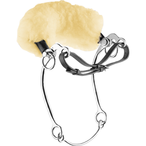 Kombi-Hackamore Sprenger muserolle peau de mouton et mentonnière cuir