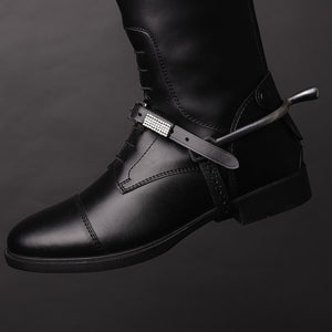 Lanières d'éperons Broque Harry's Horse - noir-argent
