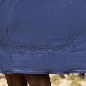 Chemise séchante Graceful liseré pailleté, bleu marine