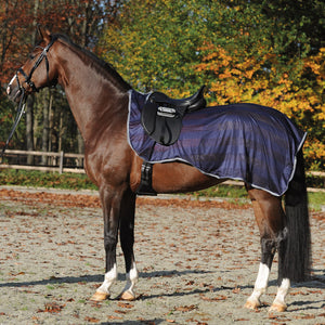 Couvre-reins anti-mouches en filet, bleu marine