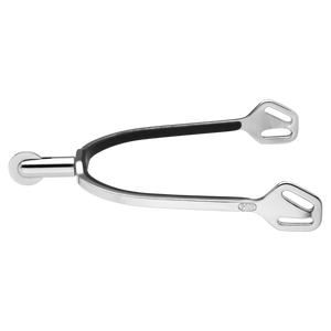 Éperons Sprenger SLIMLINE BootProtect inox tige arrondie, petite molette ronde lisse — 30 mm