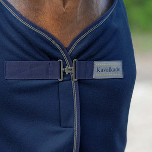 Chemise séchante polaire Ecoline, bleu marine/marron-blanc