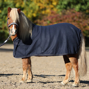 Chemise séchante polaire Ecoline, bleu marine/marron-blanc