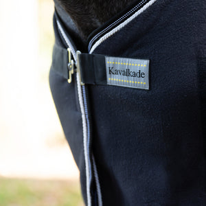 Chemise séchante polaire à bavette amovible, noir/blanc