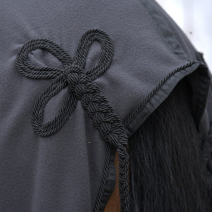 Chemise séchante polaire à bavette amovible, gris/noir