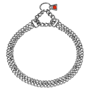 Collier chaîne Sprenger martingale à double rangée maillons plats polis acier inoxydable 2 mm
