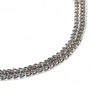 Collier chaîne Sprenger martingale à double rangée maillons plats polis acier inoxydable 2 mm