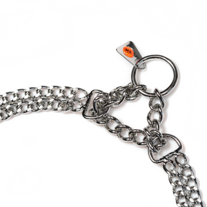 Collier chaîne Sprenger martingale à double rangée maillons plats polis acier inoxydable 2 mm