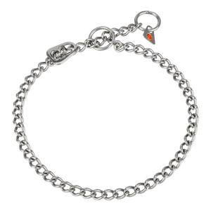 Collier chaîne Sprenger avec plaque ULTRA acier inoxydable 2,5 mm