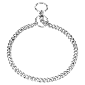 Collier chaîne Sprenger plat poli maillons étroits acier chromé 3 mm