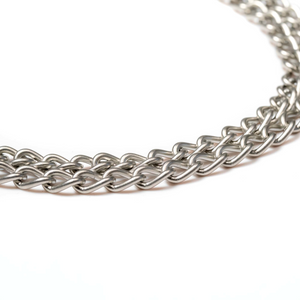 Collier chaîne martingale double rangée Sprenger acier inoxydable mat 3 mm