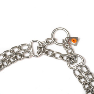 Collier chaîne martingale double rangée Sprenger acier inoxydable mat 3 mm