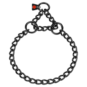 Collier chaîne Sprenger maillons ronds acier inoxydable noir 3 mm, 42 à 55 cm