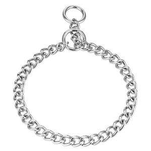 Collier chaîne Sprenger plat poli maillons étroits acier chromé 4 mm