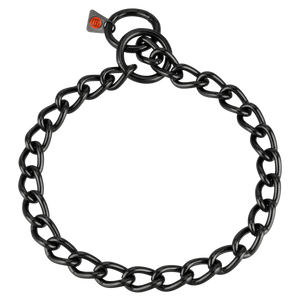 Collier chaîne Sprenger maillons courts acier inoxydable noir 4 mm