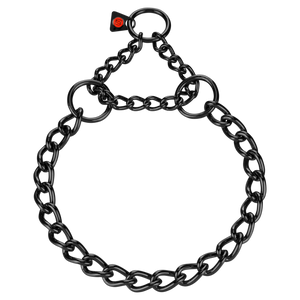 Collier chaîne Sprenger maillons ronds acier inoxydable noir 4 mm