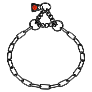 Collier chaîne Sprenger avec chaîne d'assemblage acier inoxydable noir 2 mm