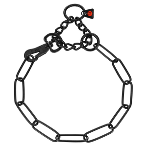 Collier chaîne Sprenger réglable maillons longs avec crochet SPRENGER acier inoxydable noir 3 mm